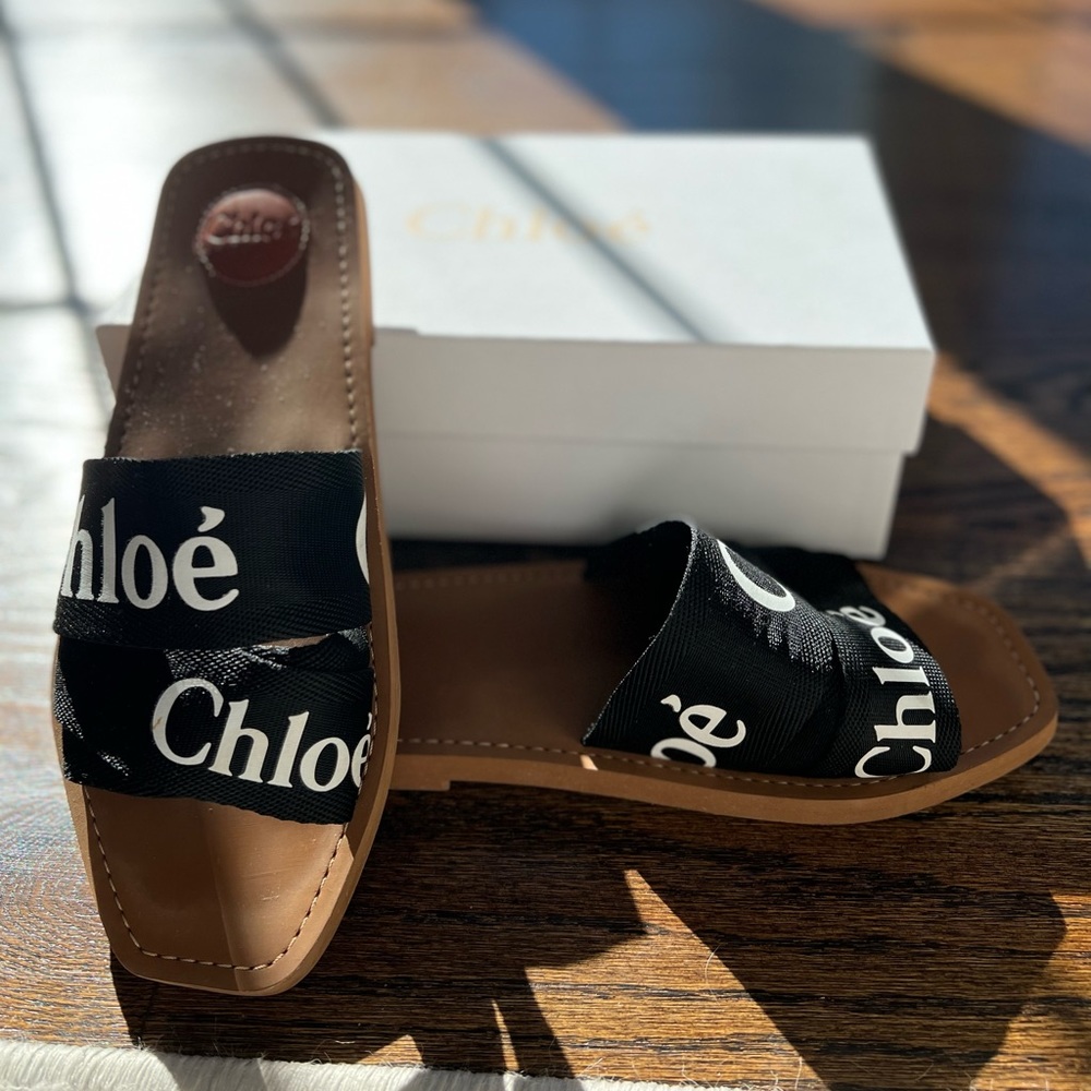 Chloé Logo Slide Sandal size 41